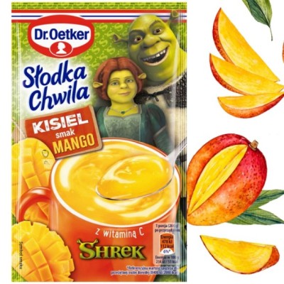Dr.Oetker Shrek KISIEL smak MANGO z wit. C 29g