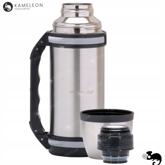 TERMOS PRÓŻNIOWY ZE STALI NIERDZEWNEJ Z UCHWYTEM inox 1000ML 1L + KUBEK TERMOS PRÓŻNIOWY ZE STALI NIERDZEWNEJ Z UCHWYTEM inox 1000ML 1L + KUBEK