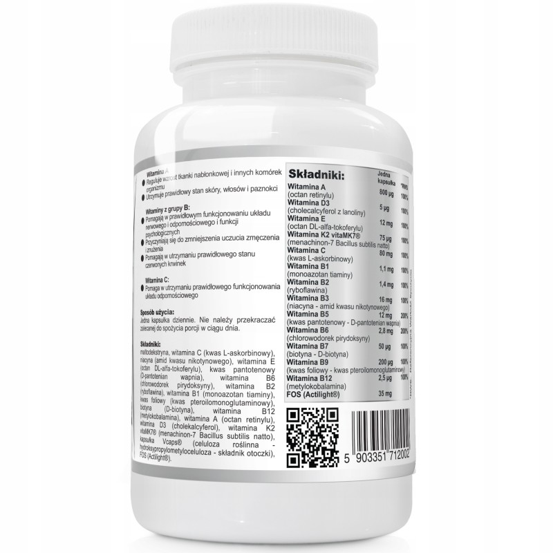 MULTIWITAMINA COMPLEX WITAMIN dla MĘŻCZYZN 120szt