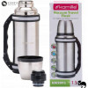 TERMOS PRÓŻNIOWY ZE STALI NIERDZEWNEJ Z UCHWYTEM inox 1500ML 1,5L + KUBEK TERMOS PRÓŻNIOWY ZE STALI NIERDZEWNEJ Z UCHWYTEM inox 1500ML 1,5L + KUBEK