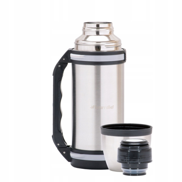 TERMOS PRÓŻNIOWY ZE STALI NIERDZEWNEJ Z UCHWYTEM inox 1500ML 1,5L + KUBEK TERMOS PRÓŻNIOWY ZE STALI NIERDZEWNEJ Z UCHWYTEM inox 1500ML 1,5L + KUBEK