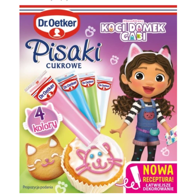 DR.OETKER PISAKI CUKROWE KOCI DOMEK GABI nowa receptura 68G