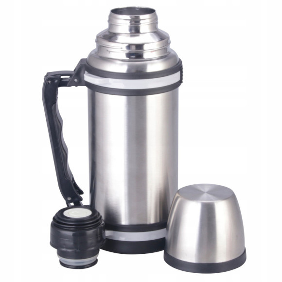 TERMOS PRÓŻNIOWY ZE STALI NIERDZEWNEJ Z UCHWYTEM inox 1500ML 1,5L + KUBEK TERMOS PRÓŻNIOWY ZE STALI NIERDZEWNEJ Z UCHWYTEM inox 1500ML 1,5L + KUBEK