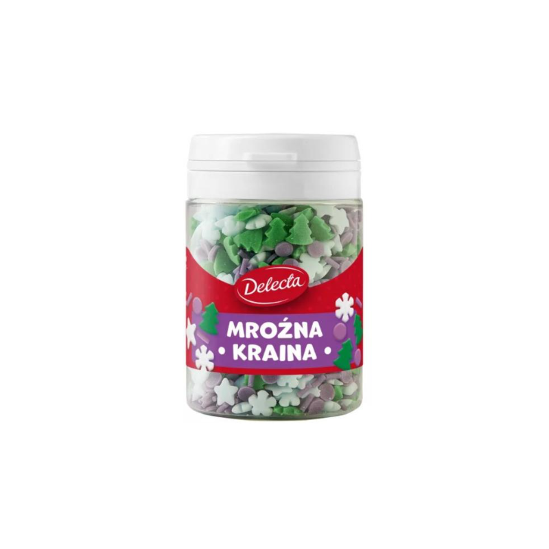 Delecta MROŹNA KRAINA posypka dekoracje do ciast 48G
