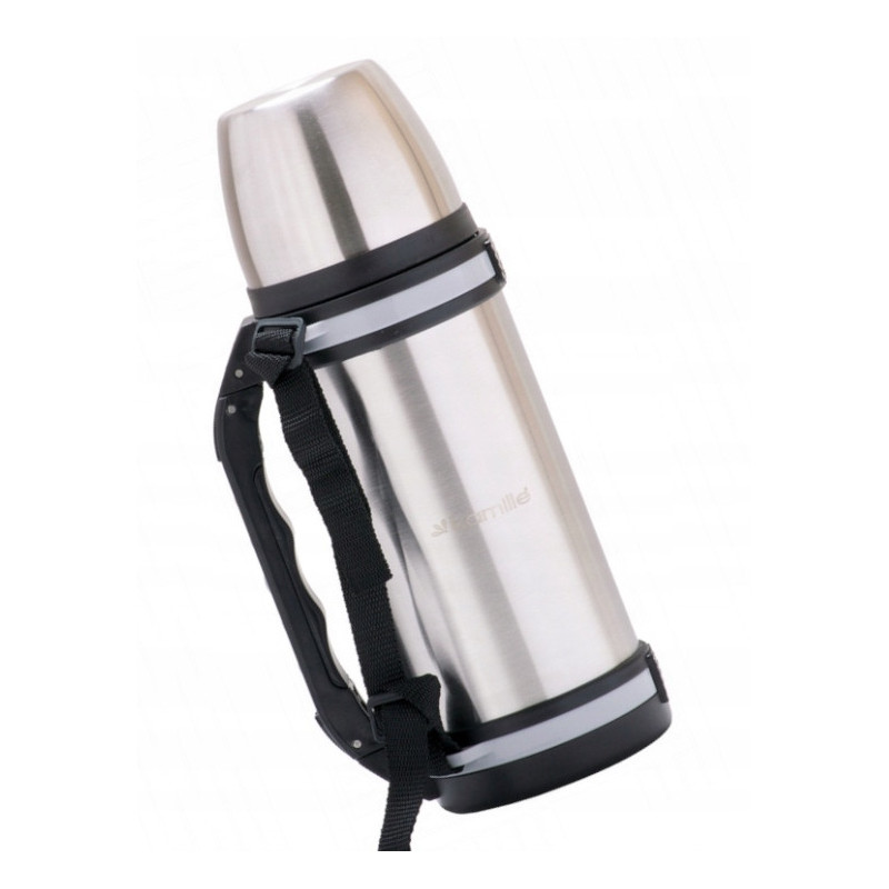 TERMOS PRÓŻNIOWY ZE STALI NIERDZEWNEJ Z UCHWYTEM inox 1500ML 1,5L + KUBEK