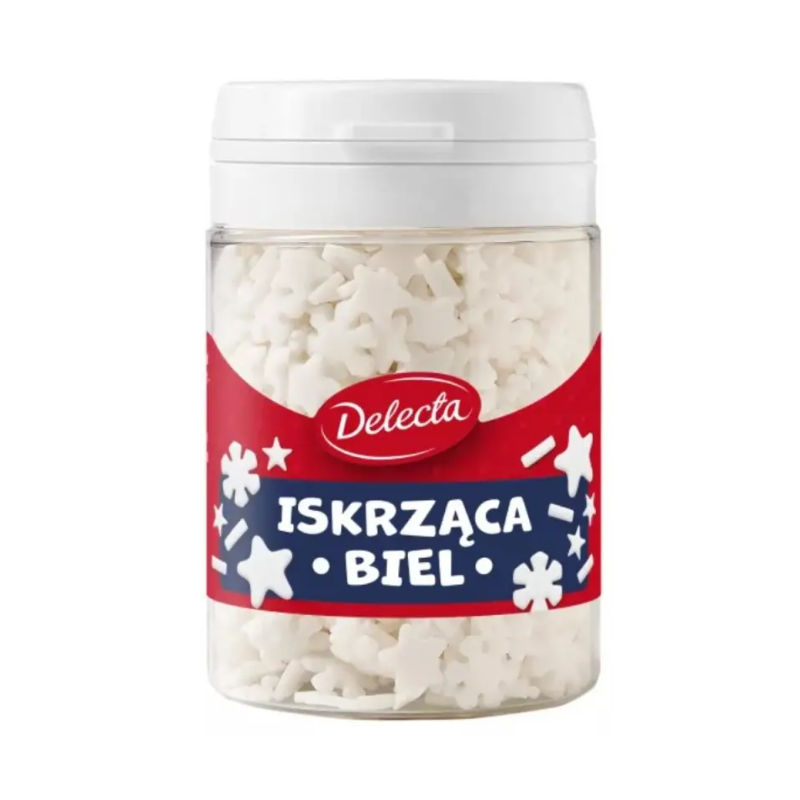 Delecta ISKRZĄCA BIEL Mix DEKORACJI ŚWIĄTECZNYCH DO CIAST