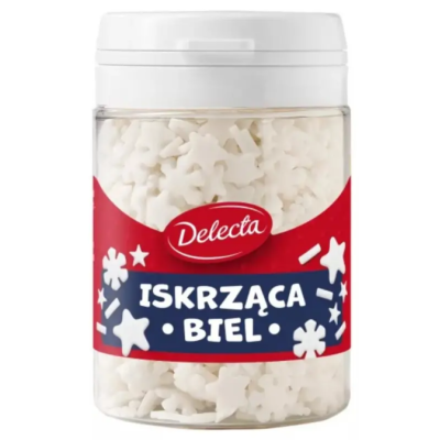 Delecta ISKRZĄCA BIEL Mix DEKORACJI ŚWIĄTECZNYCH DO CIAST