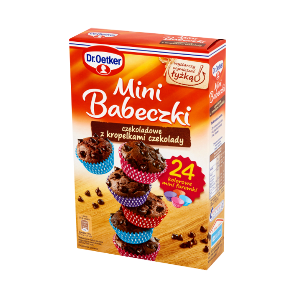 Dr.Oetker MINI BABECZKI CZEKOLADOWE Z KROPELKAMI CZEKOLADY