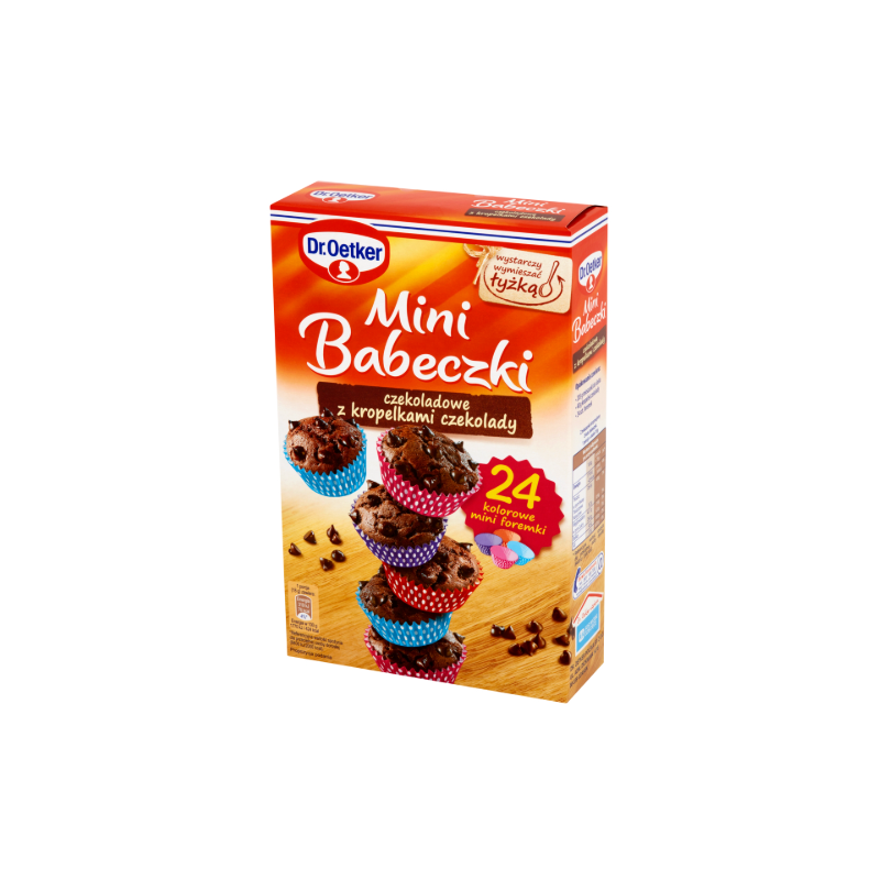 Dr.Oetker MINI BABECZKI CZEKOLADOWE Z KROPELKAMI CZEKOLADY