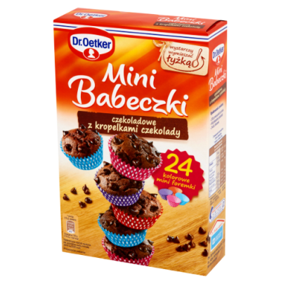 Dr.Oetker MINI BABECZKI CZEKOLADOWE Z KROPELKAMI CZEKOLADY