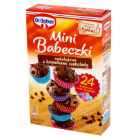 Dr.Oetker MINI BABECZKI CZEKOLADOWE Z KROPELKAMI CZEKOLADY