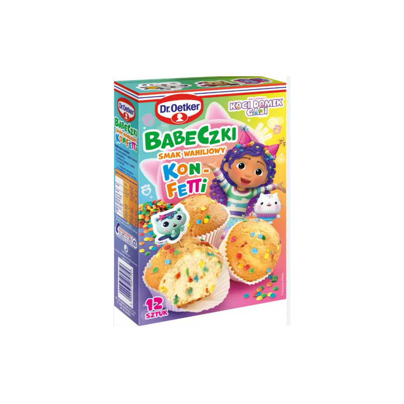 DR. OETKER BABECZKI KONFETTI SMAK WANILIOWY KOCI DOMEK GABI