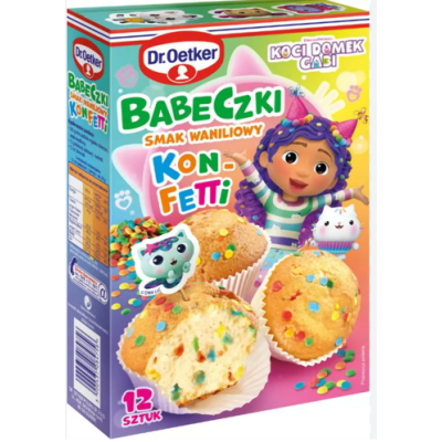 DR. OETKER BABECZKI KONFETTI SMAK WANILIOWY KOCI DOMEK GABI