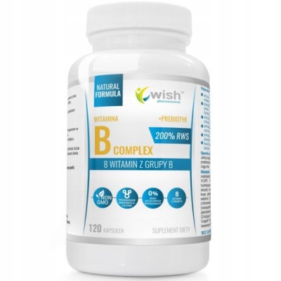 Wish WITAMINA B COMPLEX witaminy: B1 B2 B3 B5 B6 B7 B9 B12