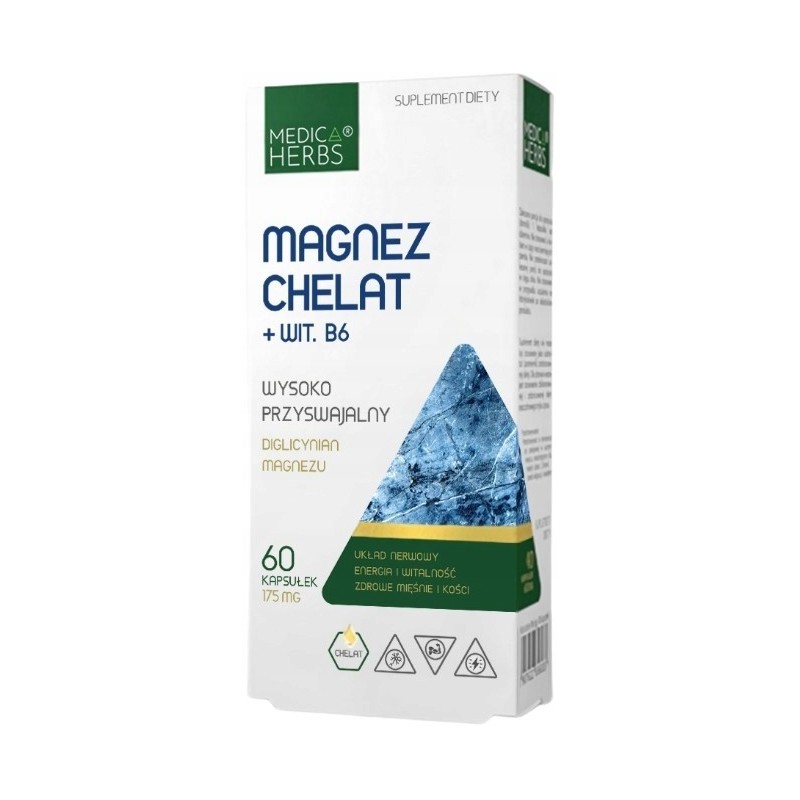 Medica Herbs MAGNEZ CHELAT DIGLICYNIAN MAGNEZU + WITAMINA