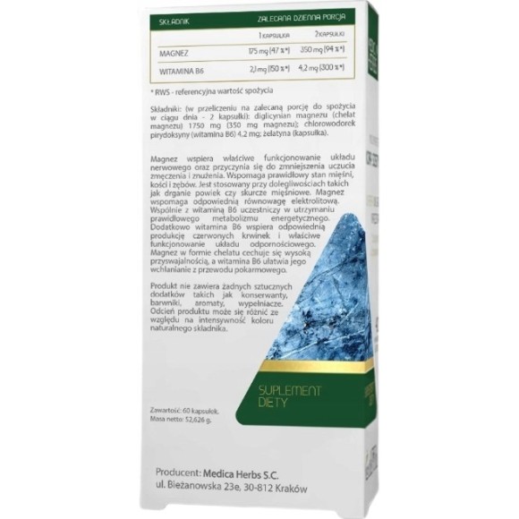 Medica Herbs MAGNEZ CHELAT DIGLICYNIAN MAGNEZU + WITAMINA