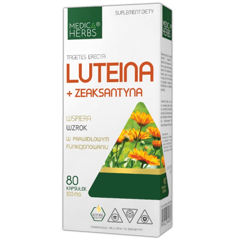 Medica Herbs LUTEINA + ZEAKSANTYNA 100mg 80kaps wsparcie