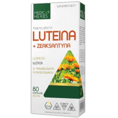 Medica Herbs LUTEINA + ZEAKSANTYNA 100mg 80kaps wsparcie