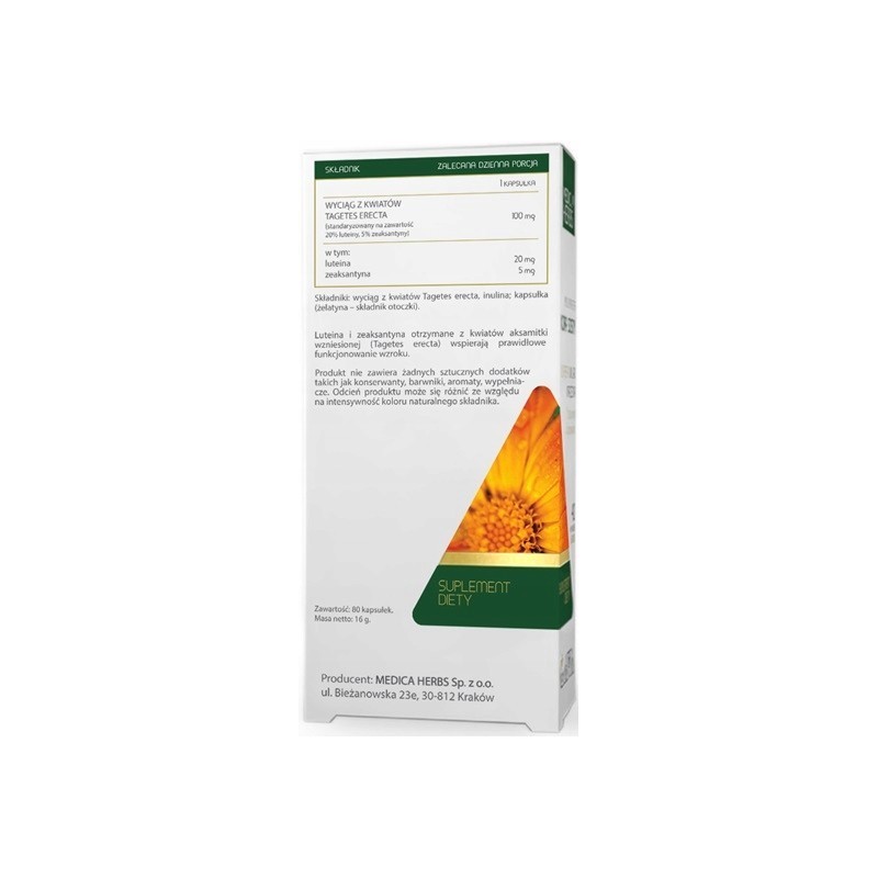 Medica Herbs LUTEINA + ZEAKSANTYNA 100mg 80kaps wsparcie