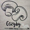 WOREK BAWEŁNIANY 30x40 z nadrukiem GRZYBY jak lniany WOREK BAWEŁNIANY 30x40 z nadrukiem GRZYBY jak lniany