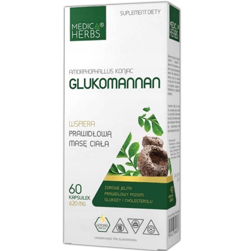 Medica Herbs GLUKOMANNAN wsparcie PRAWIDŁOWA MASA CIAŁA 620