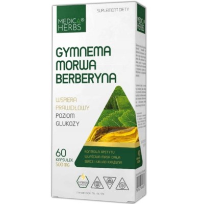 Medica Herbs GYMNEMA MORWA BERBERYNA wparcie POZIOM GLUKOZY