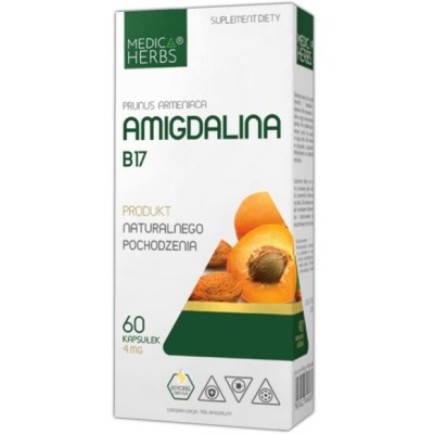 Medica Herbs AMIGDALINA WITAMINA B17 4mg Prunus armeniaca