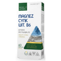 Medica Herbs MAGNEZ CYNK WITAMINA B6 wsparcie UKŁAD NERWOWY