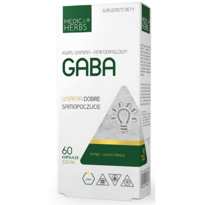 Medica Herbs GABA wsparcie UKŁAD NERWOWY SEN RELAKS 520