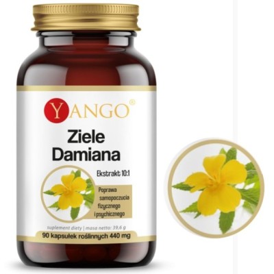 Yango ZIELE DAMIANA 440mg wsparcie: POTENCJA SAMOPOCZUCIE