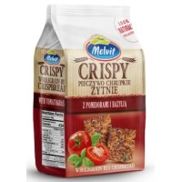 Melvit CRISPY pieczywo  ŻYTNIE z POMIDORAMI i BAZYLIĄ 150G