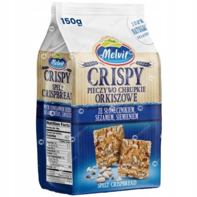 Melvit CRISPY pieczywo chrupkie ORKISZOWE SŁONECZNIK SEZAM