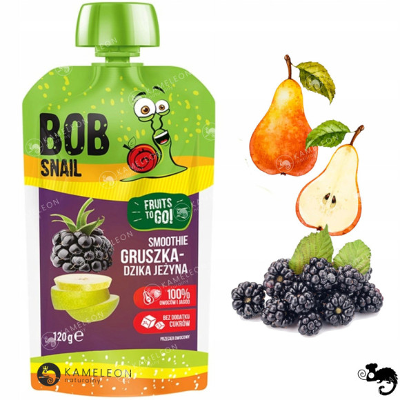 BOBSNAIL MUS OWOCOWY bez cukru PRZECIER smoothie MIX SMAKÓW 120G x14 1,68KG BOBSNAIL MUS OWOCOWY bez cukru PRZECIER smoothie MIX SMAKÓW 120G x14 1,68KG