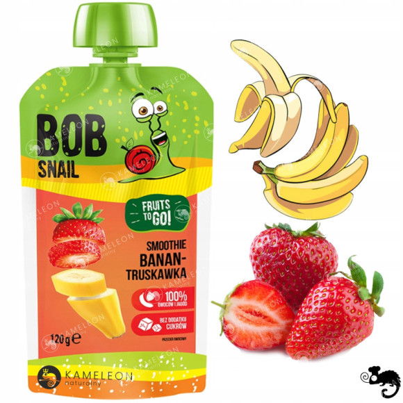 BOBSNAIL MUS OWOCOWY bez cukru PRZECIER smoothie MIX SMAKÓW 120G x14 1,68KG BOBSNAIL MUS OWOCOWY bez cukru PRZECIER smoothie MIX SMAKÓW 120G x14 1,68KG