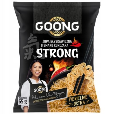 GOONG ZUPA BŁYSKAWICZNA zupka chińska - KURCZAK STRONG 65g