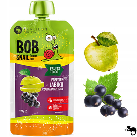 BOBSNAIL MUS OWOCOWY bez cukru PRZECIER smoothie MIX SMAKÓW 120G x14 1,68KG BOBSNAIL MUS OWOCOWY bez cukru PRZECIER smoothie MIX SMAKÓW 120G x14 1,68KG