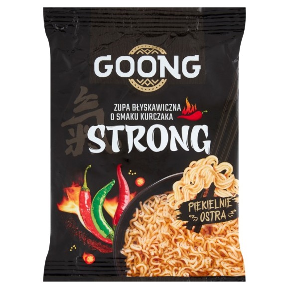 GOONG ZUPA BŁYSKAWICZNA zupka chińska - KURCZAK STRONG 65g