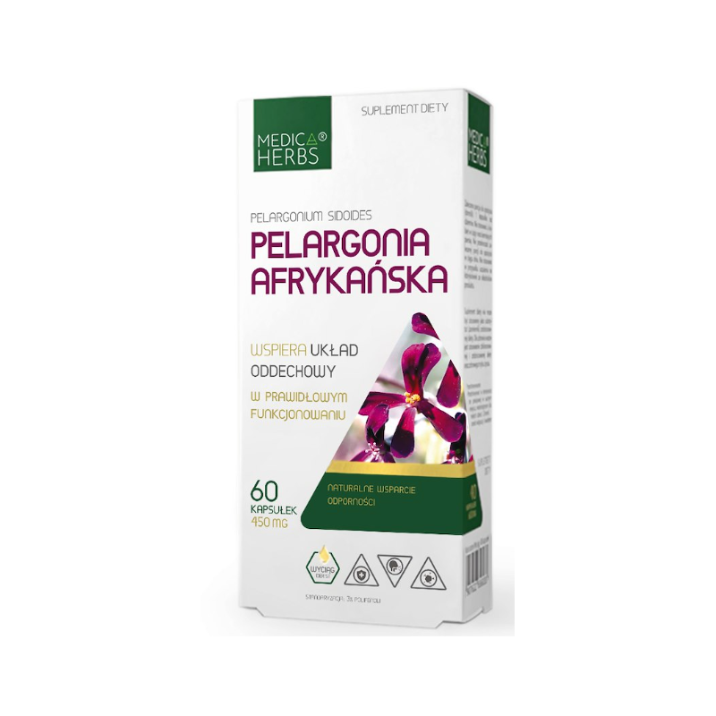 Medica Herbs PELARGONIA AFRYKAŃSKA wsparcie ODPORNOŚĆ 450mg