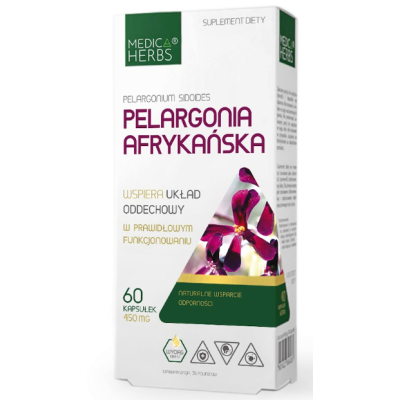 Medica Herbs PELARGONIA AFRYKAŃSKA wsparcie ODPORNOŚĆ 450mg