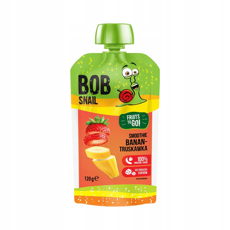 BOBSNAIL MUS PRZECIER smoothie BANAN TRUSKAWKA 120
