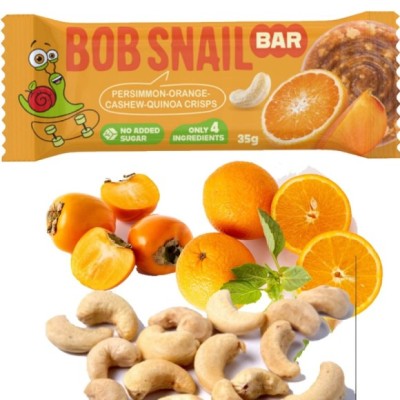 BOB SNAIL baton owocowo orzechowy KAKI POMARAŃCZA NERKOWIEC
