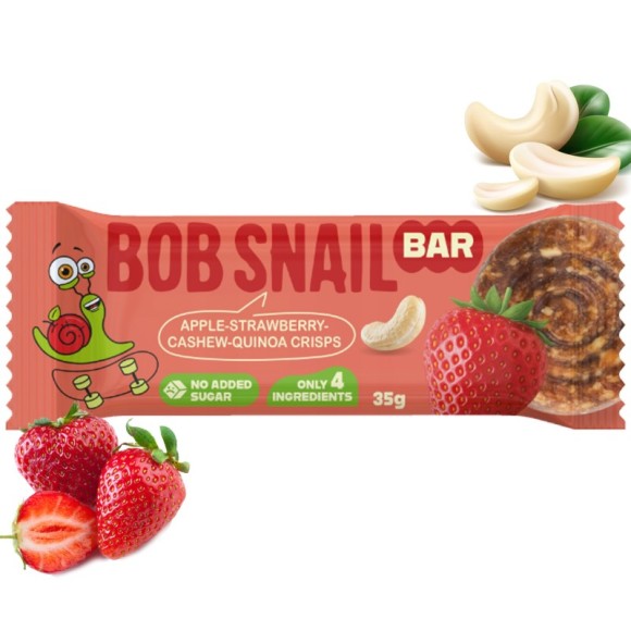 BOB SNAIL baton owocowo orzechowy JABŁKO TRUSKAWKA