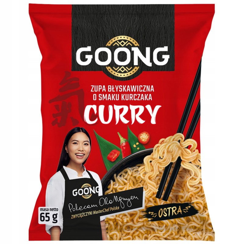 GOONG ZUPA BŁYSKAWICZNA zupka chińska - KURCZAK CURRY 65g