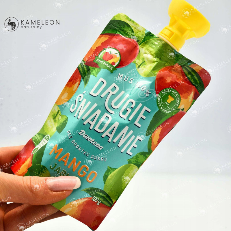 Dawtona DRUGIE ŚNIADANIE MUS 100% OWOCÓW MANGO JABŁKO bez cukru 5 x 100G