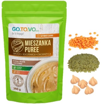 GOTOVO szybkie danie MIESZANKA PUREE MIX Z GROCHU SOCZEWICY