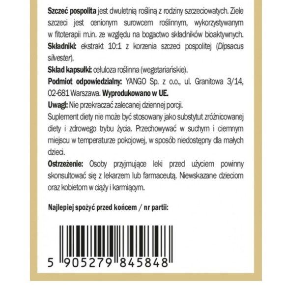 Yango SZCZEĆ ekstrakt 10:1 wsparcie: BORELIOZA  90kaps