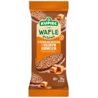 Kupiec WAFLE RYŻOWE bezglutenowe Z CZEKOLADĄ MLECZNĄ I