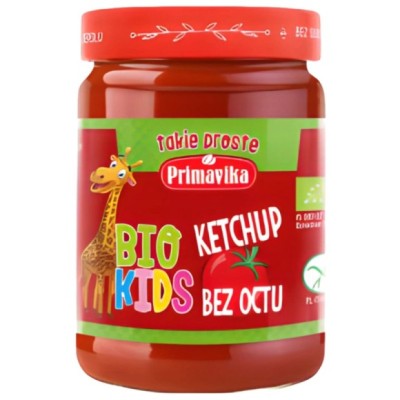 Primavika BIO KETCHUP DLA DZIECI  BEZ OCTU BEZ CUKRU 315g