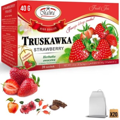 Malwa HERBATA OWOCOWA smak truskawkowy TRUSKAWKA