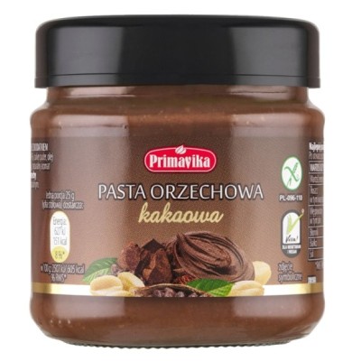 Primavika PASTA ORZECHOWA KAKAOWA bezglutenowa 190g słoik